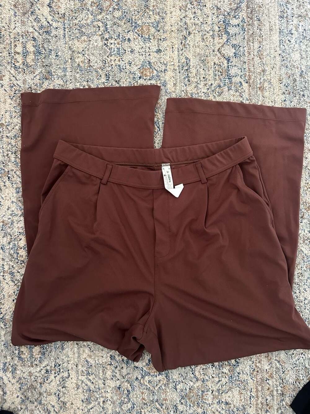 Halara Wide Leg Tailored Pants, Brown